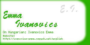 emma ivanovics business card